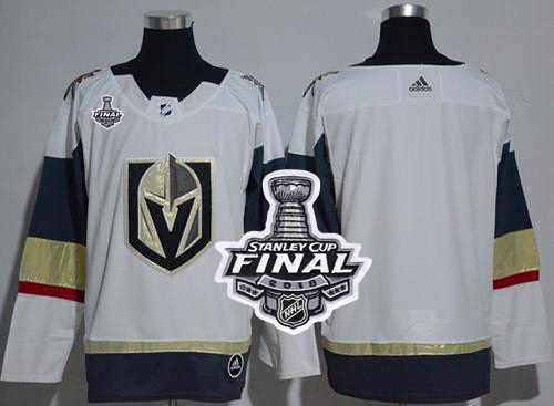 Adidas Golden Knights Blank White Road Authentic 2018 Stanley Cup Final Women's Stitched NHL Jersey