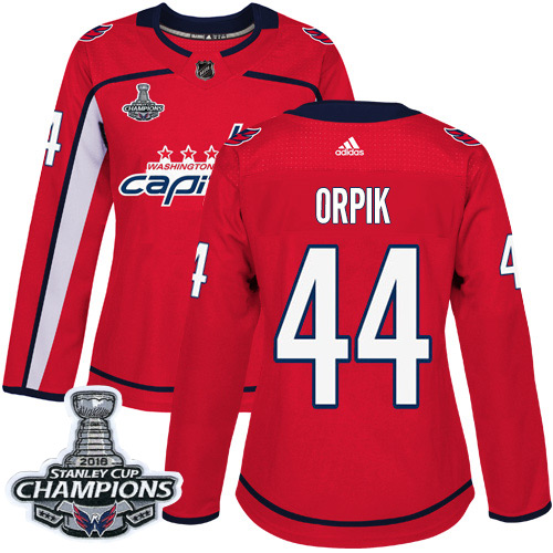 Adidas Capitals #44 Brooks Orpik Red Home Authentic Stanley Cup Final Champions Women's Stitched NHL Jersey