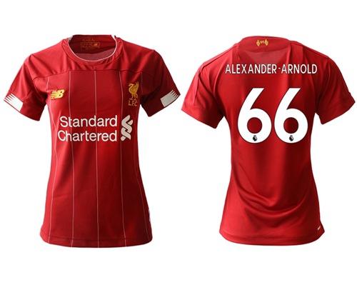 Women's Liverpool #66 Alexander-Arnold Red Home Soccer Club Jersey