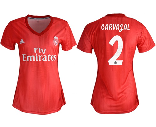 Women's Real Madrid #2 Carvajal Third Soccer Club Jersey