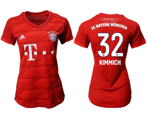 Women's Bayern Munchen #32 Kimmich Home Soccer Club Jersey