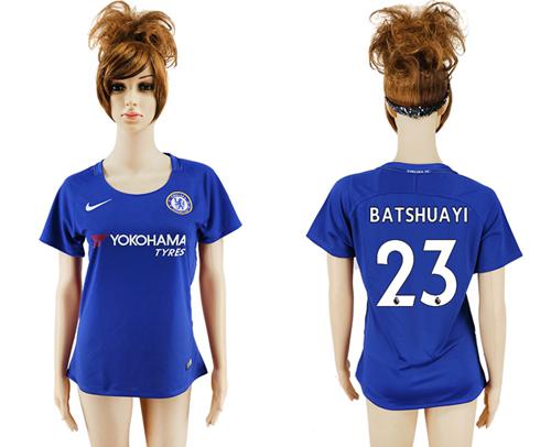 Women's Chelsea #23 Batshuayi Home Soccer Club Jersey