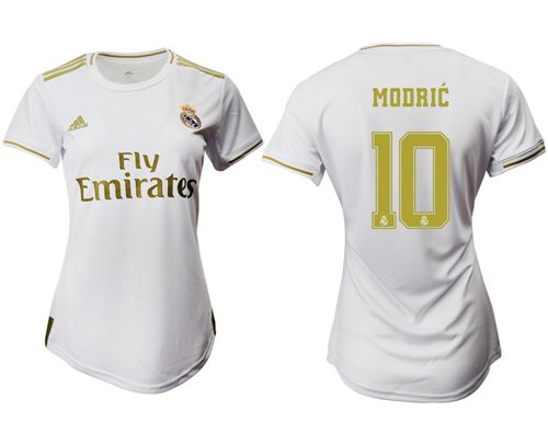 Women's Real Madrid #10 Modric Home Soccer Club Jersey