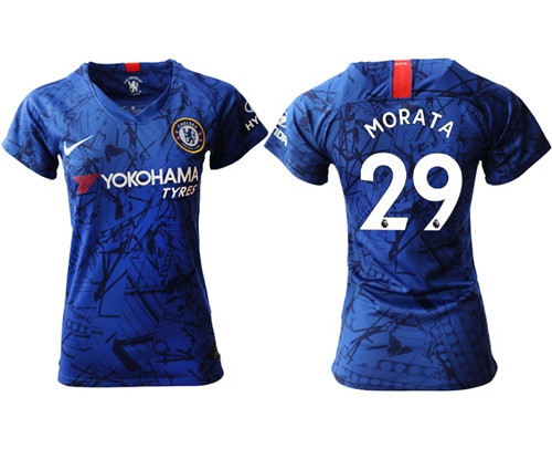 Women's Chelsea #29 Morata Home Soccer Club Jersey