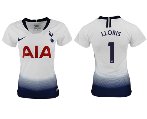 Women's Tottenham Hotspur #1 Lloris Home Soccer Club Jersey