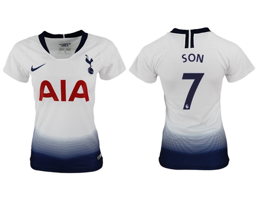 Women's Tottenham Hotspur #7 Son Home Soccer Club Jersey