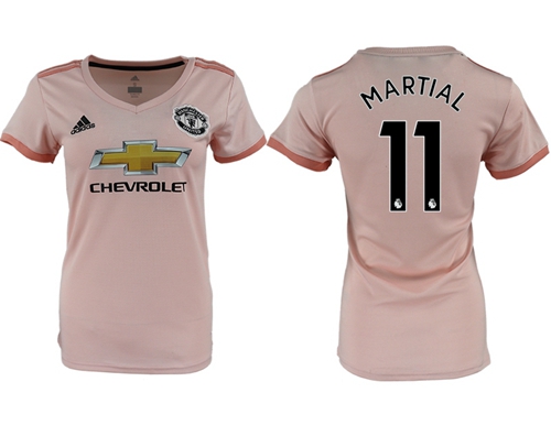Women's Manchester United #11 Martial Away Soccer Club Jersey