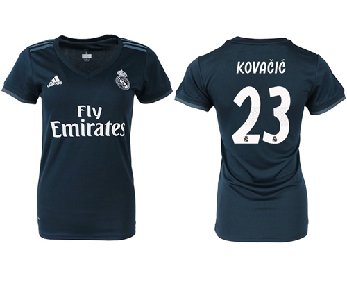 Women's Real Madrid #23 Kovacic Away Soccer Club Jersey