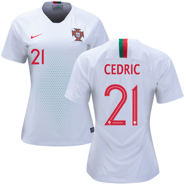 Women's Portugal #21 Cedric Away Soccer Country Jersey