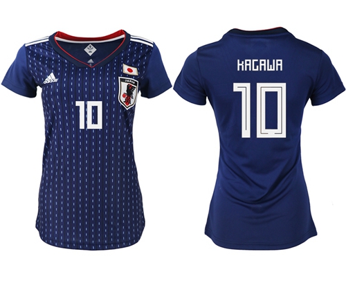 Women's Japan #10 Kagawa Home Soccer Country Jersey