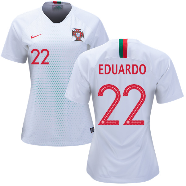 Women's Portugal #22 Eduardo Away Soccer Country Jersey