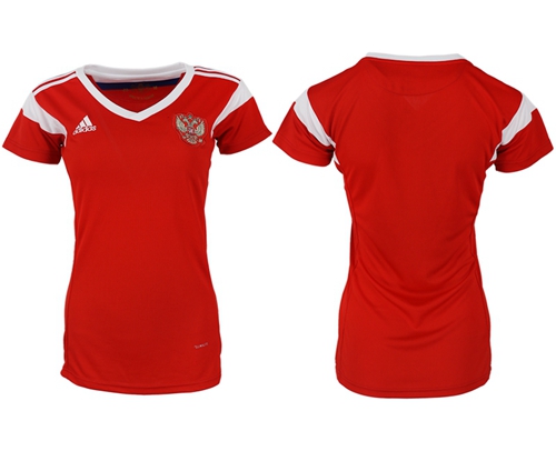 Women's Russia Blank Home Soccer Country Jersey