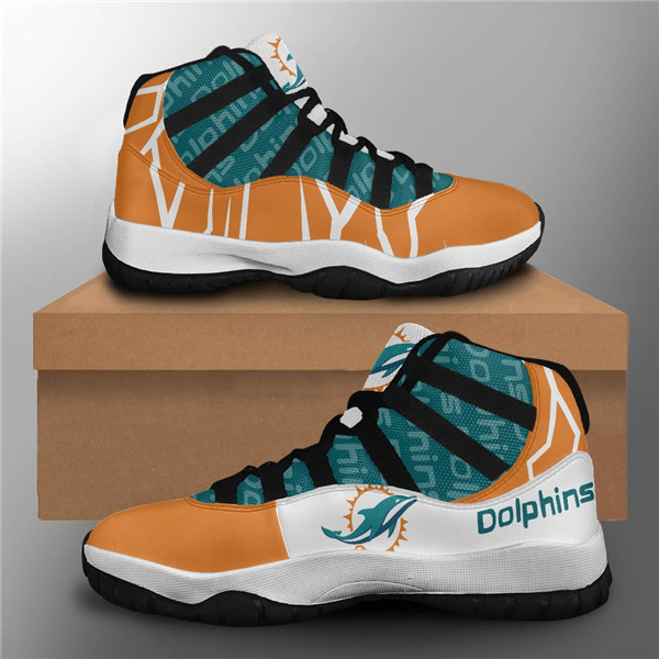 Women's Miami Dolphins Air Jordan 11 Sneakers 3001