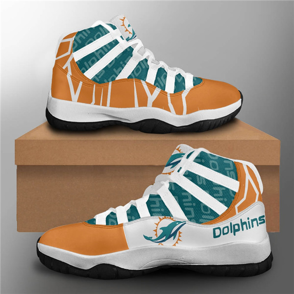 Women's Miami Dolphins Air Jordan 11 Sneakers 3002