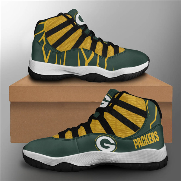 Men's Green Bay Packers Air Jordan 11 Sneakers 2001