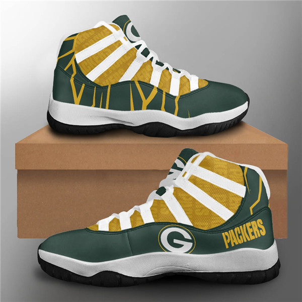 Men's Green Bay Packers Air Jordan 11 Sneakers 2002