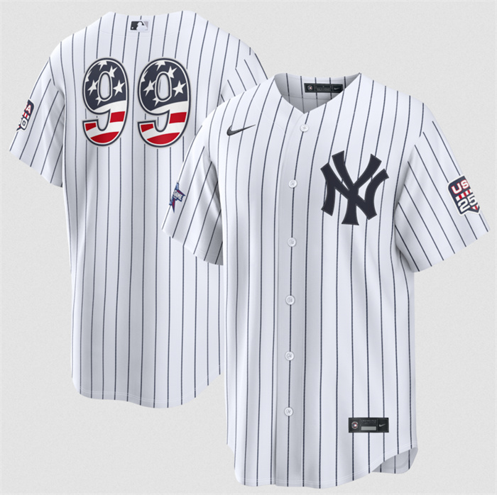 Men's New York Yankees #99 Aaron Judge White 2026 All-Star Edition Stars & Stripes Stadium Pick-A-Player Stitched Baseball Jersey Men's New York Yankees #99 Aaron Judge White 2026 All-Star Edition Stars & Stripes Stadium Pick-A-Player Stitched Baseball Jersey