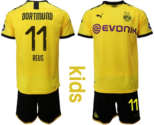 Dortmund #11 Reus Home Kid Soccer Club Jersey