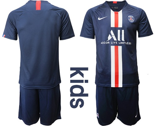 Paris Saint-Germain Blank Home Kid Soccer Club Jersey
