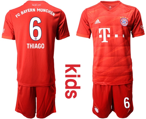 Bayern Munchen #6 Thiago Home Kid Soccer Club Jersey