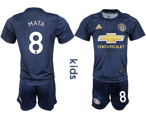 Manchester United #8 Mata Third Kid Soccer Club Jersey