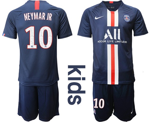 Paris Saint-Germain #10 Neymar Jr Home Kid Soccer Club Jersey