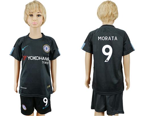 Chelsea #9 Morata Sec Away Kid Soccer Club Jersey