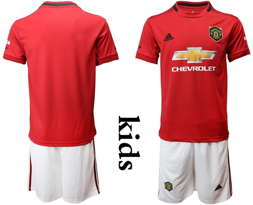 Manchester United Blank Home Kid Soccer Club Jersey