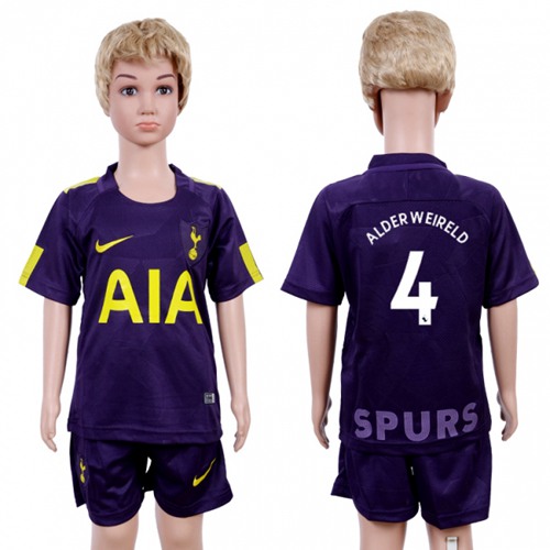 Tottenham Hotspur #4 Alderweireld Sec Away Kid Soccer Club Jersey
