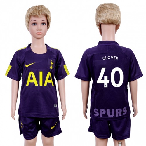 Tottenham Hotspur #40 Glover Sec Away Kid Soccer Club Jersey