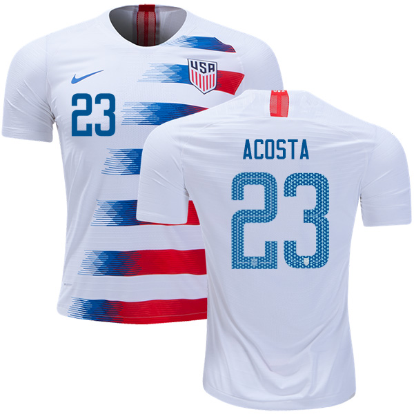 USA #23 Acosta Home Kid Soccer Country Jersey