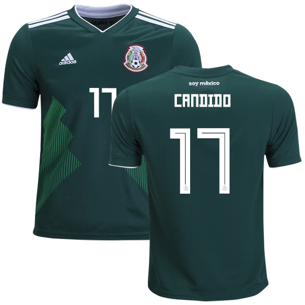 Mexico #17 Candido Home Kid Soccer Country Jersey