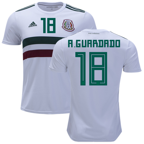 Mexico #18 A.Guardado Away Kid Soccer Country Jersey