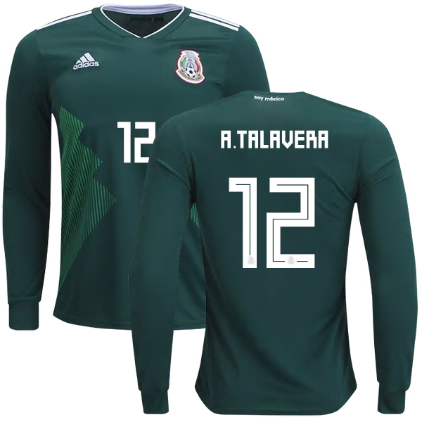 Mexico #12 A.Talavera Home Long Sleeves Kid Soccer Country Jersey