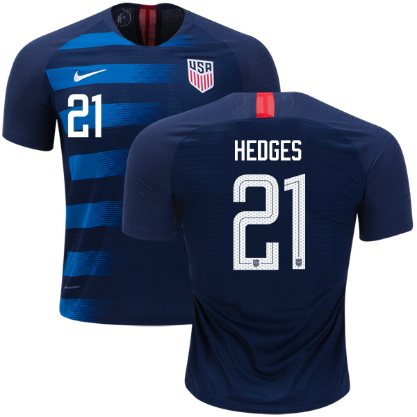 USA #21 Hedges Away Kid Soccer Country Jersey
