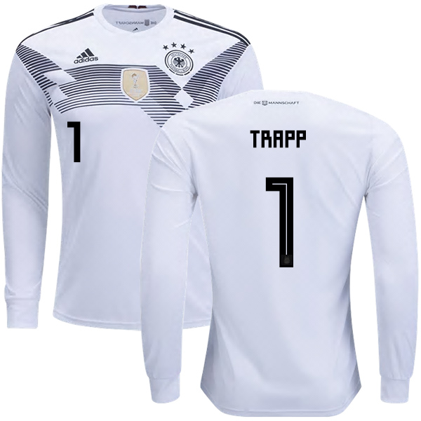 Germany #1 Trapp Home Long Sleeves Kid Soccer Country Jersey