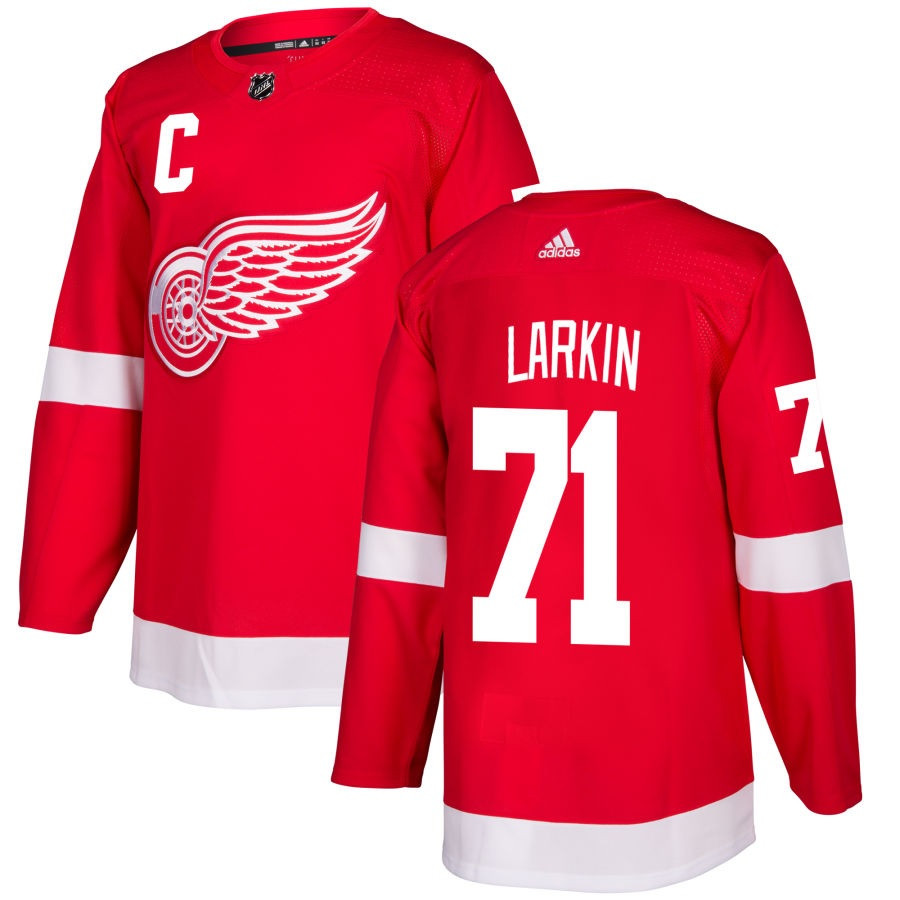 Adidas Red Wings #71 Dylan Larkin Red Home With C patch Stitched Youth NHL Jersey