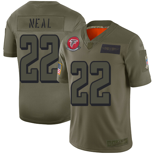 Nike Falcons #22 Keanu Neal Camo Youth Stitched NFL Limited 2019 Salute to Service Jersey