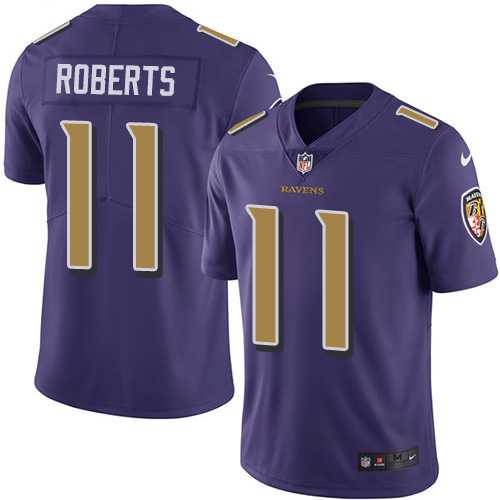 Nike Ravens #11 Seth Roberts Purple Youth Stitched NFL Limited Rush Jersey