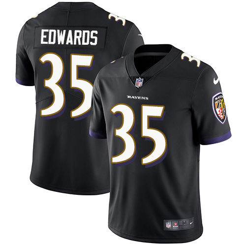 Nike Ravens #35 Gus Edwards Black Alternate Youth Stitched NFL Vapor Untouchable Limited Jersey