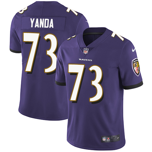 Nike Ravens #73 Marshal Yanda Purple Team Color Youth Stitched NFL Vapor Untouchable Limited Jersey