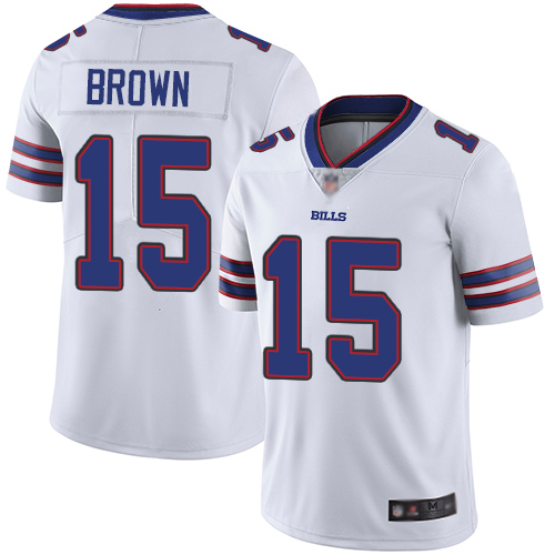 Nike Bills #15 John Brown White Youth Stitched NFL Vapor Untouchable Limited Jersey