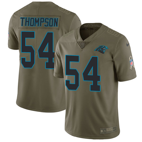 Nike Panthers #54 Shaq Thompson Olive Youth Stitched NFL Limited 2017 Salute to Service Jersey Nike Panthers #54 Shaq Thompson Olive Youth Stitched NFL Limited 2017 Salute to Service Jersey