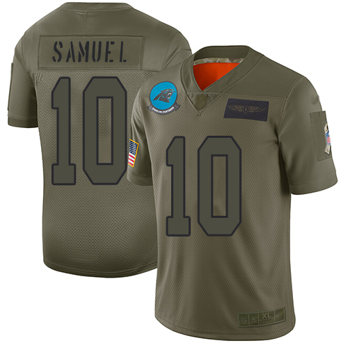 Nike Panthers #10 Curtis Samuel Camo Youth Stitched NFL Limited 2019 Salute to Service Jersey