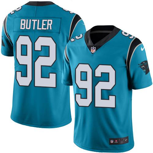 Nike Panthers #92 Vernon Butler Blue Youth Stitched NFL Limited Rush Jersey