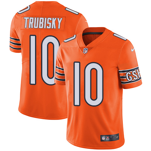 Nike Bears #10 Mitchell Trubisky Orange Youth Stitched NFL Limited Rush Jersey