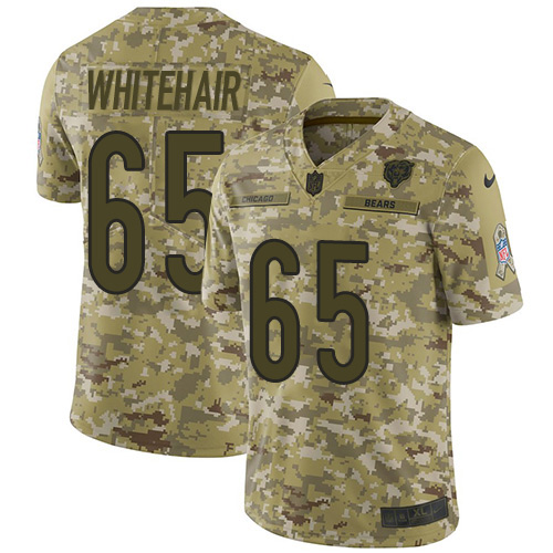Nike Bears #65 Cody Whitehair Camo Youth Stitched NFL Limited 2018 Salute to Service Jersey