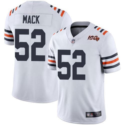 Nike Bears #52 Khalil Mack White Alternate Youth Stitched NFL Vapor Untouchable Limited 100th Season Jersey