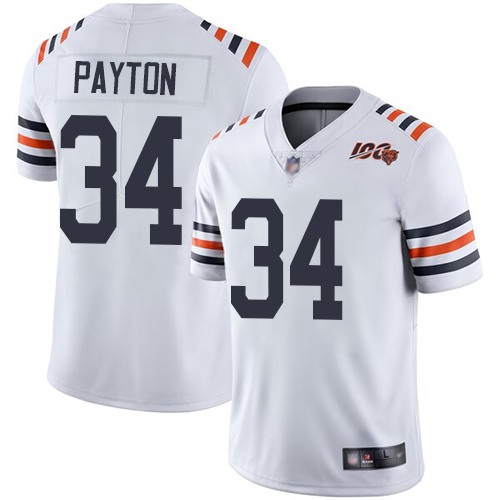 Nike Bears #34 Walter Payton White Alternate Youth Stitched NFL Vapor Untouchable Limited 100th Season Jersey