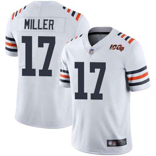 Nike Bears #17 Anthony Miller White Alternate Youth Stitched NFL Vapor Untouchable Limited 100th Season Jersey